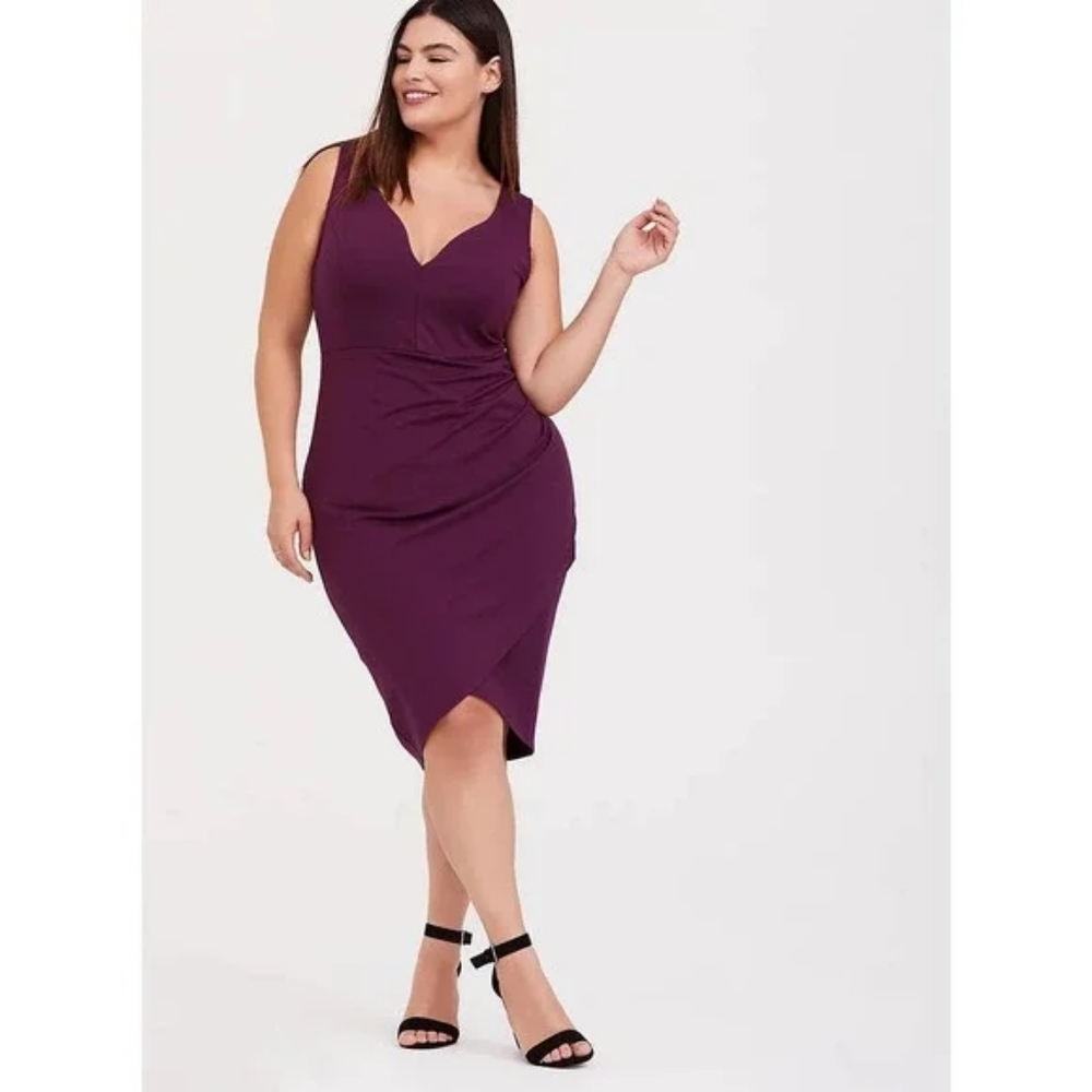 Torrid Purple Bodycon Dress Size 5XL NWT